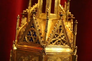 Exceptional Ciborium style Gothic - style en full silver / Gilt, Dutch 19th century ( Anno 1868)