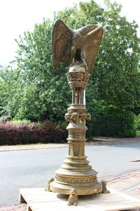 Exceptional Eagle Lectern. 230 Kgs ! style Gothic - style en Full Bronze, England 19th century