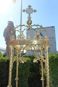 Exposition - Chapel style Gothic - style en Brass / Bronze, Belgium 19th century