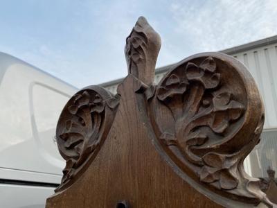 Front Part Church Furniture  style Gothic - style en Oak wood, Belgium 19 th century