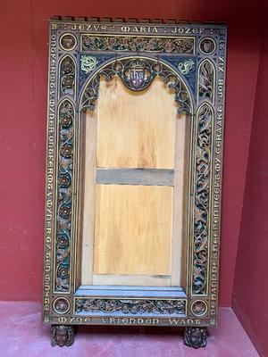 Fully Hand-Carved Frame From The Famous Dutch Studio Of Dr. P. Cuypers  style Gothic - Style en Oak Wood, CHURCH: NOORDHOEK TILBURG – HOLLAND, ANNO 1875 19th century