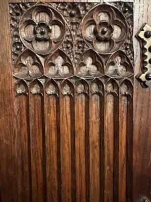 Hanging Chapel style Gothic - Style en Oak wood, Belgium  19 th century ( Anno 1865 )