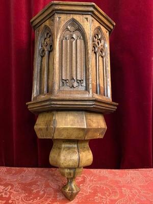 Hanging Offer Box style Gothic - Style en Oak wood, Netherlands  19 th century ( Anno 1840 )