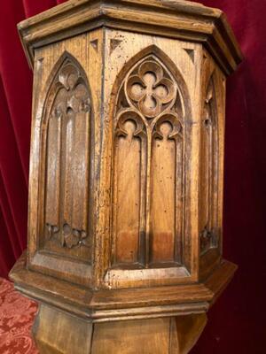 Hanging Offer Box style Gothic - Style en Oak wood, Netherlands  19 th century ( Anno 1840 )