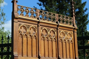 Home - Altar style Gothic - style en Oak wood, Belgium 19th century