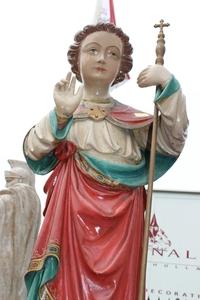 Jesus As  Child Statue style Gothic - style en wood polychrome, France 19 th century