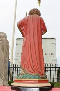 Jesus As  Child Statue style Gothic - style en wood polychrome, France 19 th century