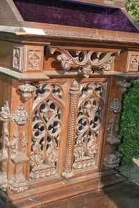 Kneeler style Gothic - Style en Oak wood, Belgium  19 th century ( Anno 1865 )