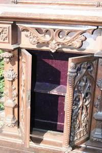 Kneeler style Gothic - Style en Oak wood, Belgium  19 th century ( Anno 1865 )