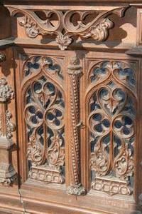 Kneeler style Gothic - Style en Oak wood, Belgium  19 th century ( Anno 1865 )