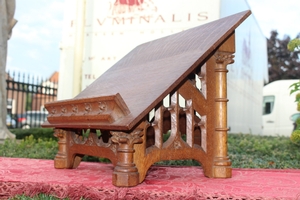 Missal Stand style Gothic - style en wood oak, France 19th century