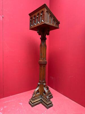 Missal Stand Adustable style Gothic - Style en Oak wood, Belgium  19 th century