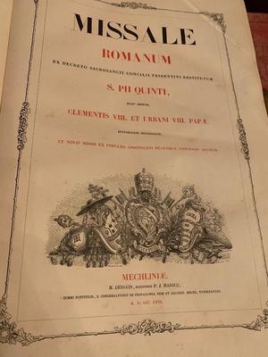 Missale Romanum  style Gothic - style Mechelen - Belgium 19 th century ( Anno 1866 )