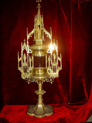 Monstrance style Gothic - style Belgium 19 th century