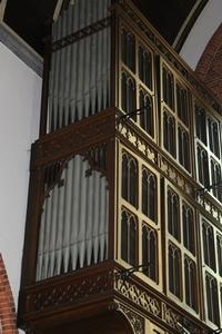 Organ  style Gothic - style en wood oak, Belgium 19th century