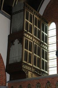 Organ Front style Gothic - style en wood oak, Belgium 19th century