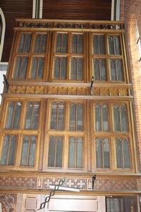 Organ Front style Gothic - style en wood oak, Belgium 19th century