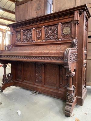 Piano Expected ! style Gothic - style en Oak wood, Belgium  19 th century