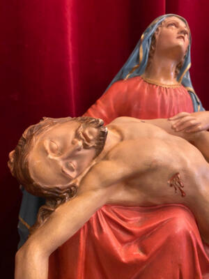 Pieta style Gothic - style en Plaster, France 19 th century