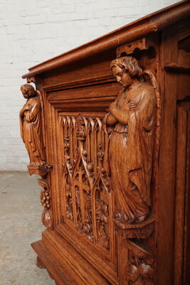 Prayer Bench  style Gothic - Style en Oak wood, France 19 th century ( Anno 1890 )