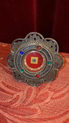1 Gothic - Style Reliquary - Relic Ex Cappa Magna St. Carolus Borromeus Ep. Card. Cf