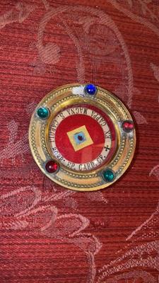 1 Gothic - Style Reliquary - Relic Ex Cappa Magna St. Carolus Borromeus Ep. Card. Cf