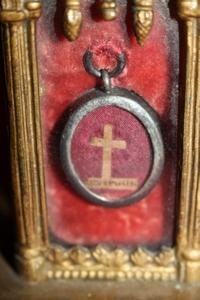 Reliquary - Relic Of The True Cross style Gothic - style en Bronze / Gilt, France 19th century