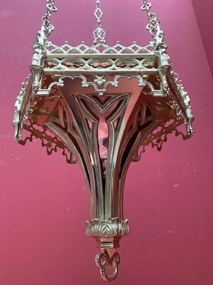 Sanctuary Lamp style Gothic - style en Bronze / Red Copper / Polished and Varnished, France 19th century