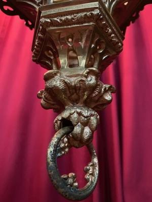 Sanctuary Lamp style Gothic - style en Bronze / Gilt, France 19 th century ( Anno 1884 )