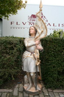 St.  Jeanne  D’Arc style Gothic - Style en Terra - Cotta Polychrome, France 19 th century