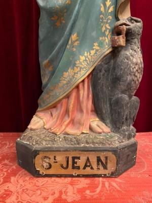 St. John Evangelist style Gothic - style en Plaster polychrome, France 19 th century ( Anno 1885 )