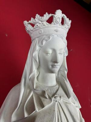 St. Mary Statue style Gothic - Style en Terra - Cotta , France 19 th century ( Anno 1885 )