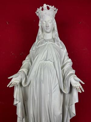 St. Mary Statue style Gothic - Style en Terra - Cotta , France 19 th century ( Anno 1885 )
