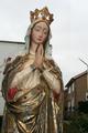 St. Mary Statue style Gothic - style en wood polychrome, Belgium 19th century / Anno 1865