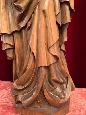 St.Mary With Child  style Gothic - style en Carved Wood, Southern Germany 20th Century