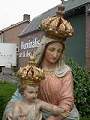 St. Mary With Child style Gothic - style en plaster polychrome, France 19th century ( anno 1880 )