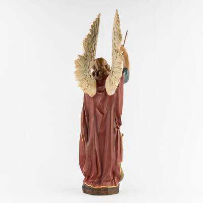 St. Michael style Gothic - Style en Plaster polychrome, Belgium  19 th century