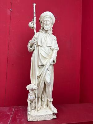 St. Rochus Statue Suitable For Outdoor Use ! style Gothic - Style en Cast - Iron, France 19 th century ( Anno 1885 )