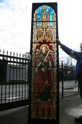 Stainded Glass Window style Gothic - style en glass, Belgium 19th century