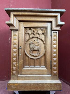 Tabernacle style Gothic - Style en Oak wood, Belgium  19 th century ( Anno 1885 )