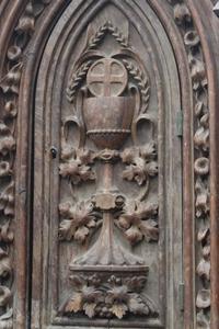 Tabernacle - Restauration Needed. style Gothic - style en Oak wood, France 19th century