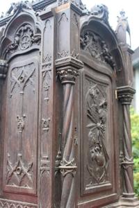 Tabernacle - Restauration Needed. style Gothic - style en Oak wood, France 19th century