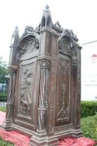 Tabernacle - Restauration Needed. style Gothic - style en Oak wood, France 19th century