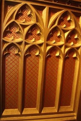 Tabernacle With Original Key.  style Gothic - style en wood polychrome, Dutch 19th century ( anno 1875 )