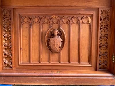 Very Rare Cabinet - Altar  style Gothic - style en Walnut wood , Barcelona - Spain 19 th century