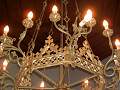 Very Special Large Lighting style Gothic - style en Bronze / Gilt, Belgium 19th century