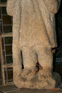 Hand-Carved Full Granite Statue Of St. Christopher  SOURCE: CHURCH-PORTAL IN SPAIN