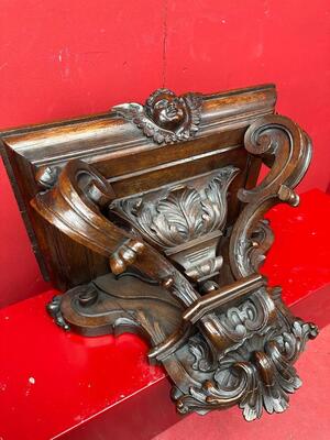 Hanging Pedestal en Oak wood, 19 th century