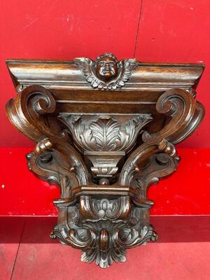 Hanging Pedestal en Oak wood, 19 th century