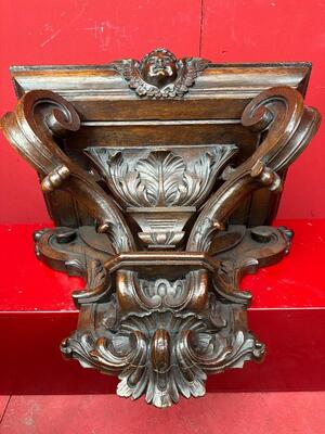 Hanging Pedestal en Oak wood, 19 th century